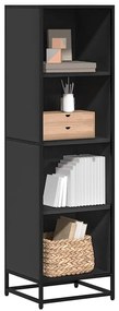 vidaXL Bibliotecă, negru, 40x35x139 cm, lemn prelucrat