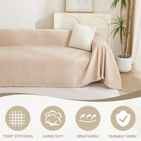 Husă bej pentru canapea cu 3 locuri Talo – Filumi