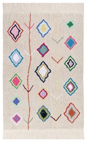 Covor crem lavabil/țesut manual din bumbac 140x200 cm Kaarol – Lorena Canals