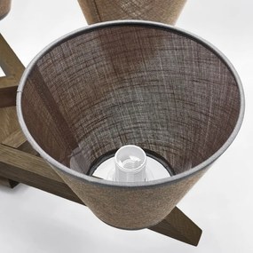 Lustră LED aplicată Brilagi ANTHONY 5xE14/40W/230V stejar nuc/maro