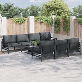 vidaXL Set de canapele pentru grădină 8 pcs Antracit Oţel & Tesatura
