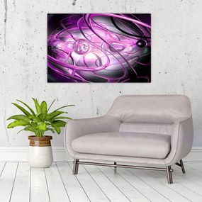Tabloul cu abstracție frumoasă în violet (90x60 cm)