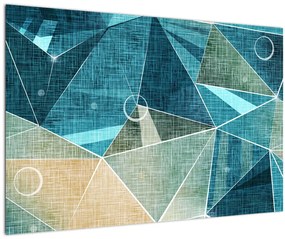 Tablou - Abstract turcoaz (90x60 cm)