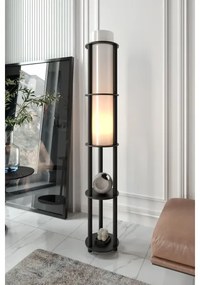 Lampă de podea cu polițe NOTO, 1xE27/40W/230V, neagră