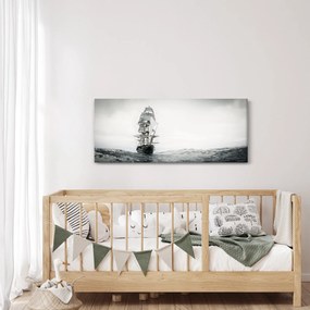Tablou - O navă care navighează pe ocean (120x50 cm)
