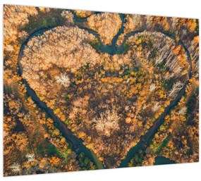 Tablou - Râu în formă de inimă (70x50 cm)