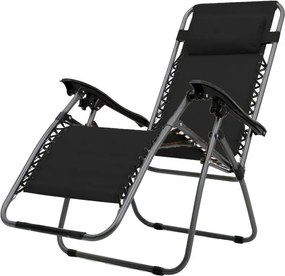 Fotoliu relaxant Avenberg SOFIA / DALLAS - negru