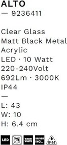 Aplica de perete LED baie IP44 ALTO negru