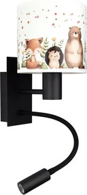 Brilagi - Lampă LED flexibilă BOBO 1xE27/25W/230V + LED/3W negru/alb/cu motive animale