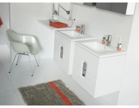 Mobilier lavoar baie cu 2 usi, Twins, alb, Kolo