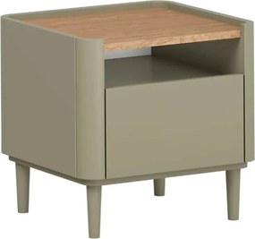 Noptieră Elivo 50 cm cu sertar pe picioare - eucalipt / stejar baltic dune