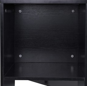 HOMCOM Birou Modern cu Rafturi Rotative 360°, Design L, Negru, PAL, 140x120x78.2cm | Aosom Romania