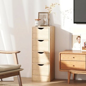 HOMCOM Dulap de Baie Compact cu 4 Sertare și Mânere Sculpatate, Stil Nordic | Aosom Romania