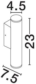Aplica exterior cu iluminat jos LED 2700K IP65 TORRIN corten