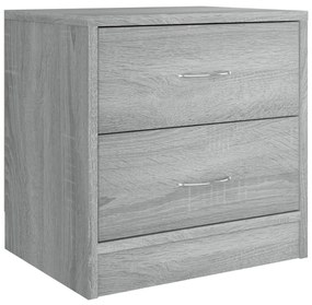 815407 vidaXL Noptieră, gri sonoma, 40x30x40 cm, lemn prelucrat