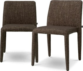 Set de 2 scaune elegante design LUX Leiza, Renato brown
