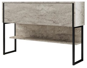 Măsuță consolă Luna 4 (Travertin + Negru) . 1102316