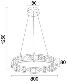 Lustră LED dimmabilă pe cablu ENRIQUE LED/55W/230V 3000-6000K + telecomandă