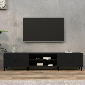 816265 vidaXL Comodă TV, negru, 180x31,5x40 cm, lemn prelucrat