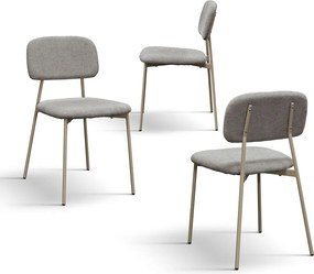 SET 4 Scaune BETO ,tesatura ,structura metalica - STANDARD - GRI