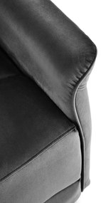 Fotoliu recliner Semir velvet negru H108 cm