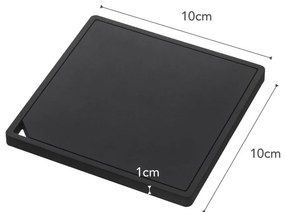 Suport pentru vase fierbinți YAMAZAKI Tower Square, negru