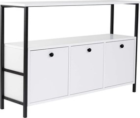 Masă consolă albă cu aspect mat 29,5x120 cm Solace – Kalune Design