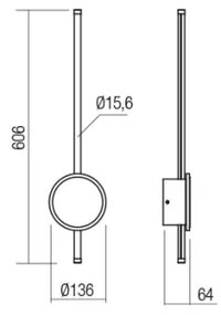 Aplică LED Redo 01-2700 DIAZ LED/18W/230V CRI 90 auriu