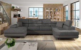 Colțar în formă de U Alphard Bis (D) (piele ecologică soft 029 + uttario velvet 2971 + kunstleder soft 029). 1051188