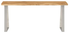 372755 vidaXL Bancă cu margini naturale 105 cm, lemn masiv de acacia