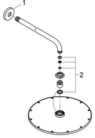 GROHE 26066GN0 - Cap de duș RAINSHOWER COSMOPOLITAN 310 380 mm auriu