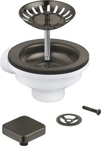 Set de scurgere cu preaplin pentru chiuveta Grohe grafit