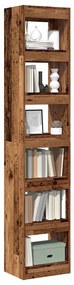 vidaXL Dulap cu cărți/Separator de cameră Lemn vechi 40x30x198 cm