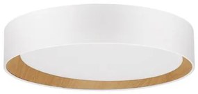 Plafoniera LED dimabila design modern STAKE alb/lemn 35cm
