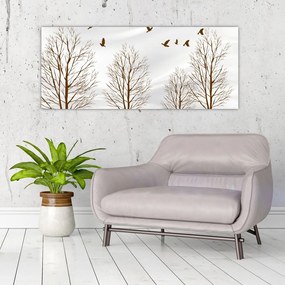 Tablou - Cerb lângă râu (120x50 cm)