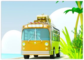 Tablou pe sticlă - Excursie tropicală (70x50 cm)