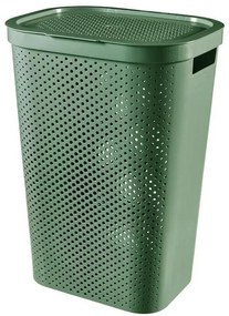 Cos rufe, 2 manere, capac, verde, 60 L, 44x60x35 cm, Curver