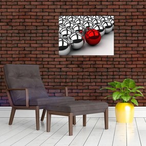 Tablou pe sticlă cu bile lucioase (70x50 cm)