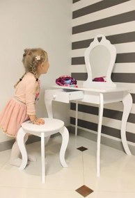 Măsuţă de toaletă modernă pentru copii, în alb