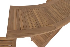 Set bar exterior din lemn de tec, masă bar și 2 scaune, finisaj natural, „Cebu”