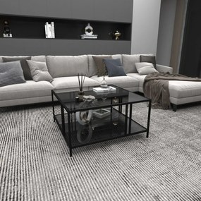 Măsuță de cafea Uranus Black cu sticlăfumurie