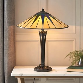 Lampă de masă Tiffany Endon 64045 Dark Star 2xE27/60W/230V Ø 49 cm