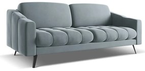 Canapea albastru-deschis cu tapițerie din catifea 202 cm Nalu – Makamii