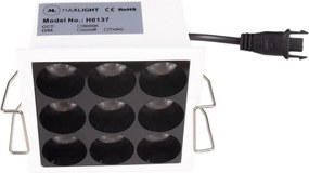 Corp incastrabil tavan fals cu 9 spoturi LED X-line