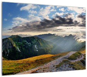 Tablou cu peisaj montan pietros (70x50 cm), în 40 de alte dimensiuni noi