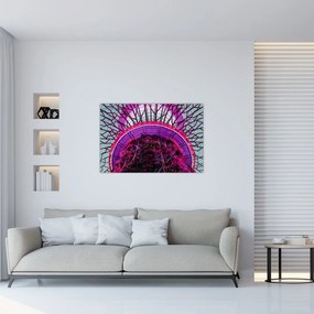 Tablou abstrac - crengi violete (90x60 cm)