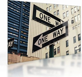 Tablou pe sticlă - New York ONE WAY (70x50 cm)