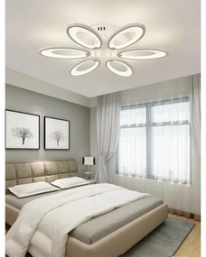 Lustra LED Cu Telecomanda, Elit's Esn M003-6, 132W, Alb