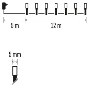 Instalație LED de Crăciun de exterior 120xLED/8 moduri 17m IP44 alb cald