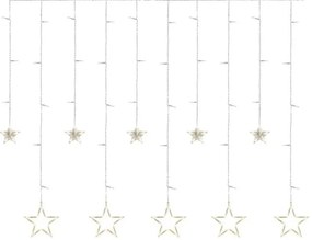 Perdea luminoasă LED de Crăciun, 115 LED, 1,35 W, 6,85 x 1,05 m, alb cald